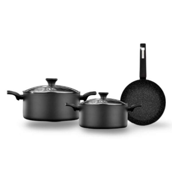 סט 5 חלקים - סיר 24 ס"מ + סיר 28 ס"מ + מחבת 28 ס"מ EVERYDAY PLUS