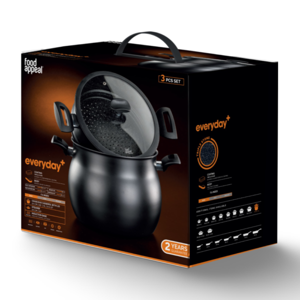 סיר קוסקוס ואידוי 24 ס"מ 11 ליטר EVERYDAY PLUS
