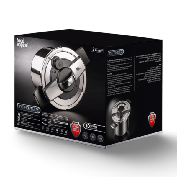 סיר לחץ בטיחותי 8 ל' | Defender בטכנולוגיית Active Shield