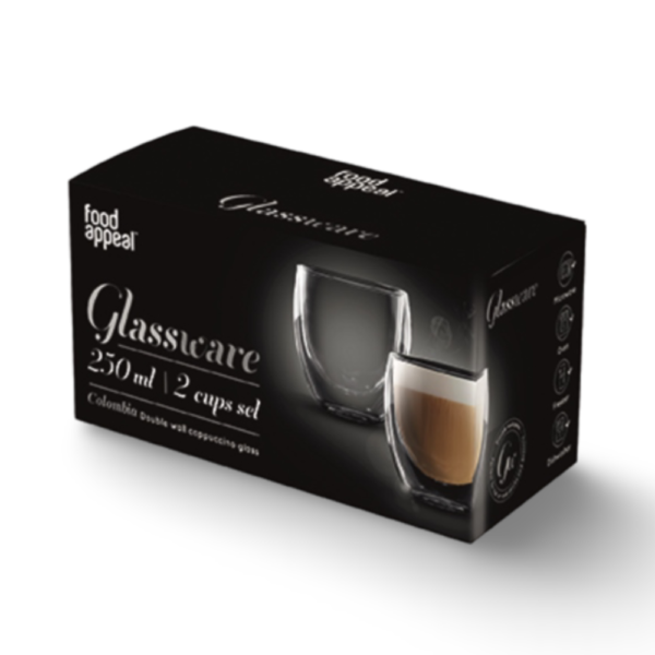 סט 2 כוסות דאבל 250 מ"ל CAPPUCCINO-COLOMBIA