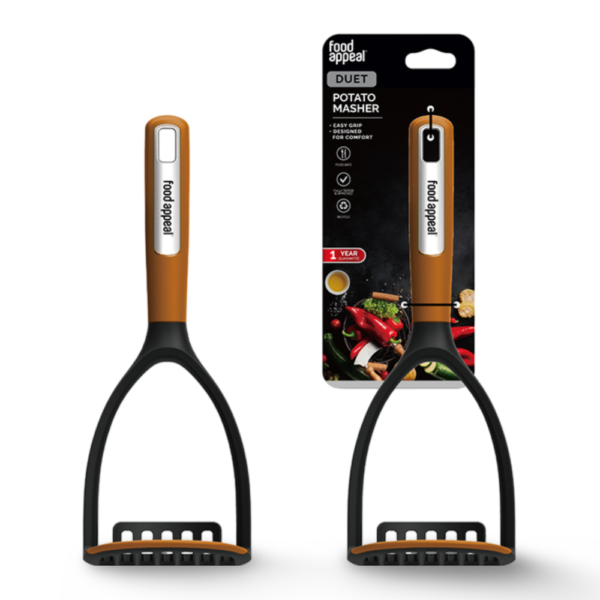 מועך תפו"א עם קצה מסיליקון למניעת שריטות DUET