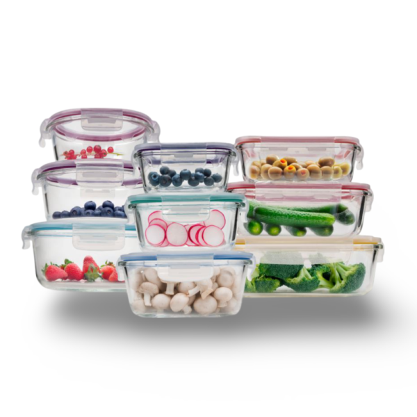 סט קופסאות אחסון זכוכית 9 חלקים GLASS CLOC