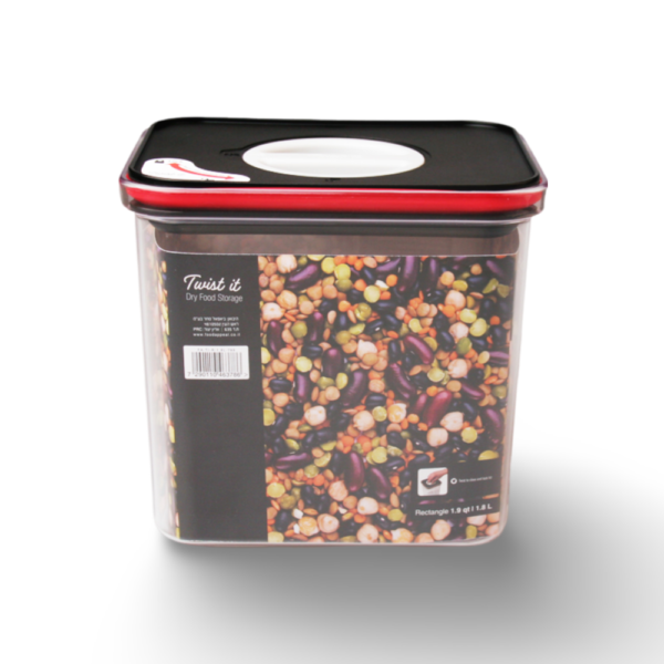 קופסת אחסון מלבנית 1.75 ליטר TWIST IT