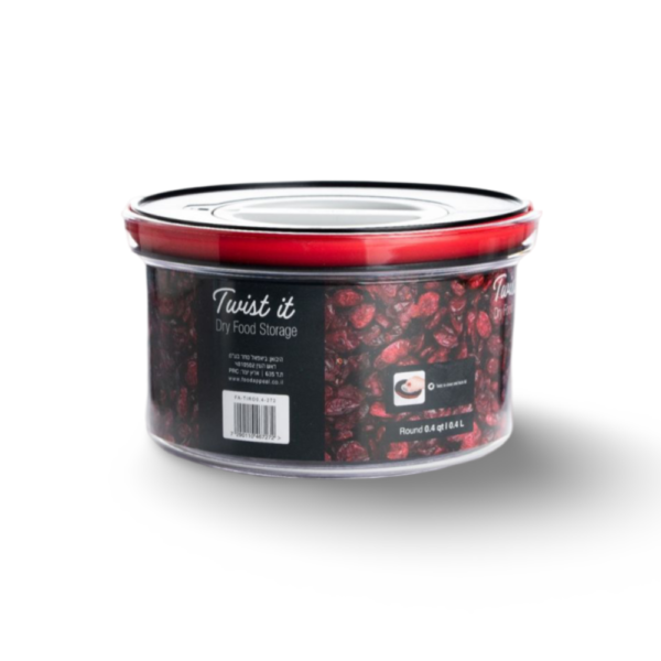 קופסת אחסון עגולה 0.4 ליטר TWIST IT