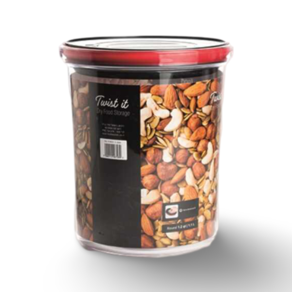 קופסת אחסון עגולה 1.1 ליטר TWIST IT