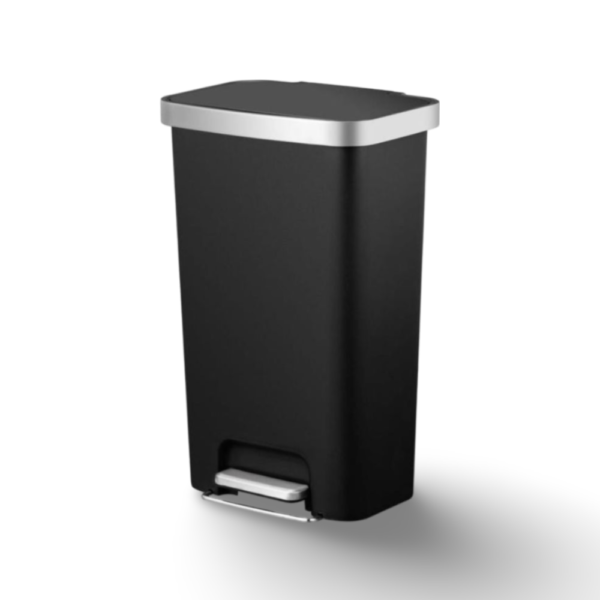 פח אשפה מלבני 45 ליטר HANNA שחור מט מבית EKO