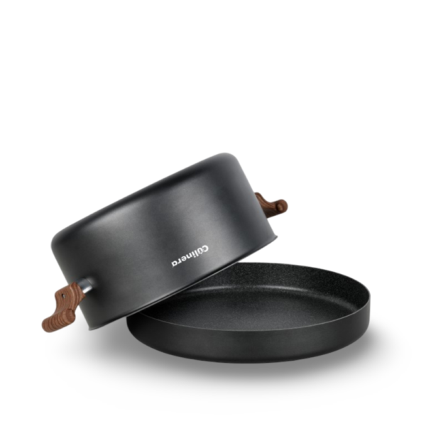 סיר מקלובה 30 ס"מ עם תבנית עגולה 34 ס"מ צבע שחור Culinera