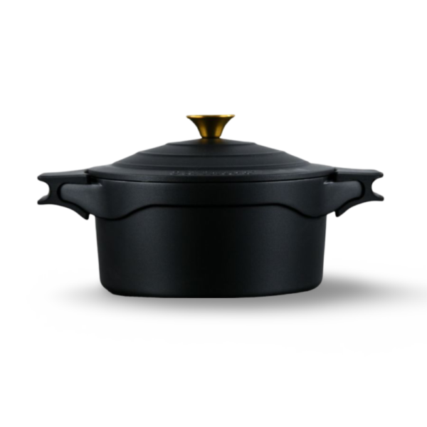 סיר יציקת אלומניום 24 ס"מ שחור RETRO