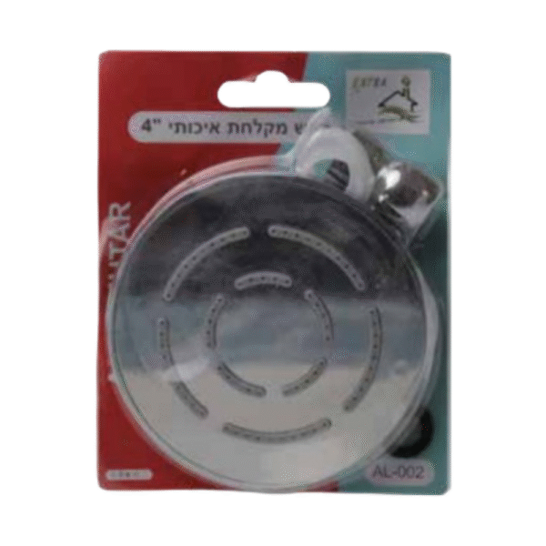 ראש מקלחת 4" נירוסטה עגול