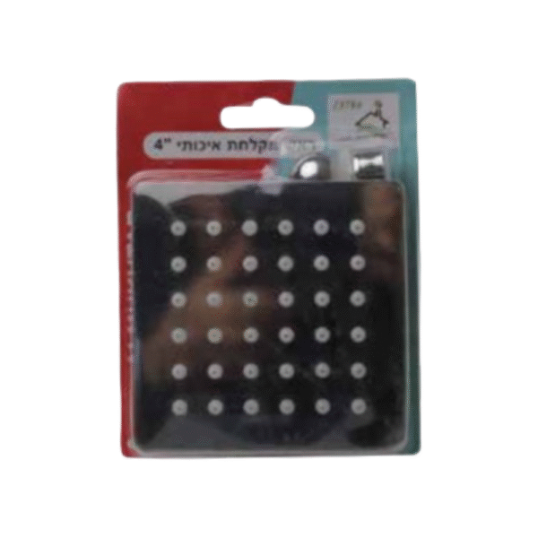 ראש מקלחת 4" נירוסטה מרובע