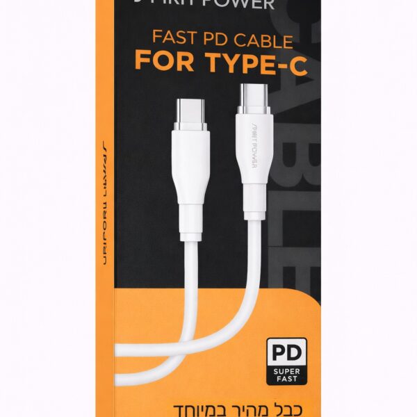 כבל USB-C ל-Type-C PD עד 60W