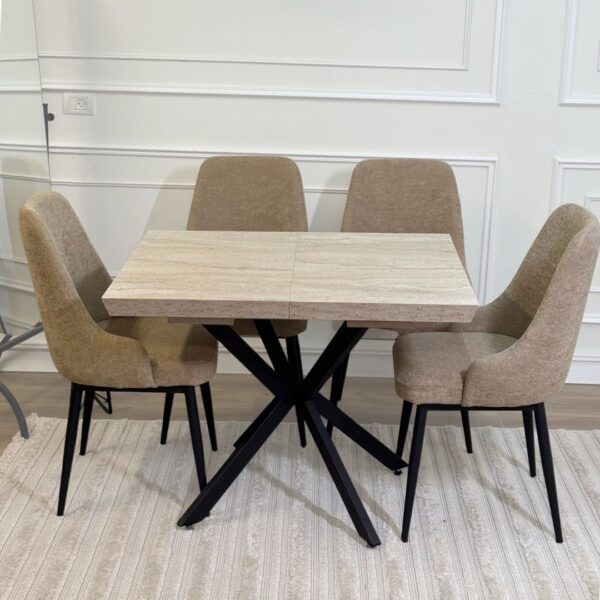 פינת אוכל סטאר כוללת 4 כסאות מיקה בוקלה